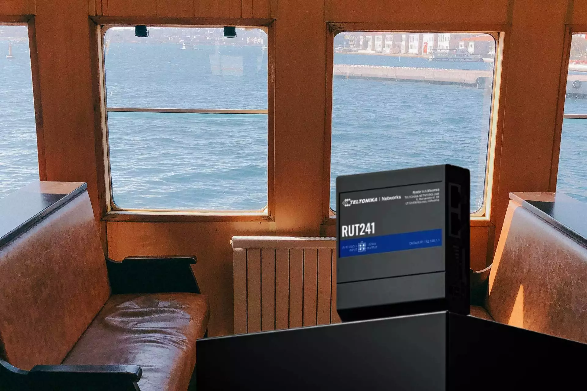 eSIM Router on ferry boat